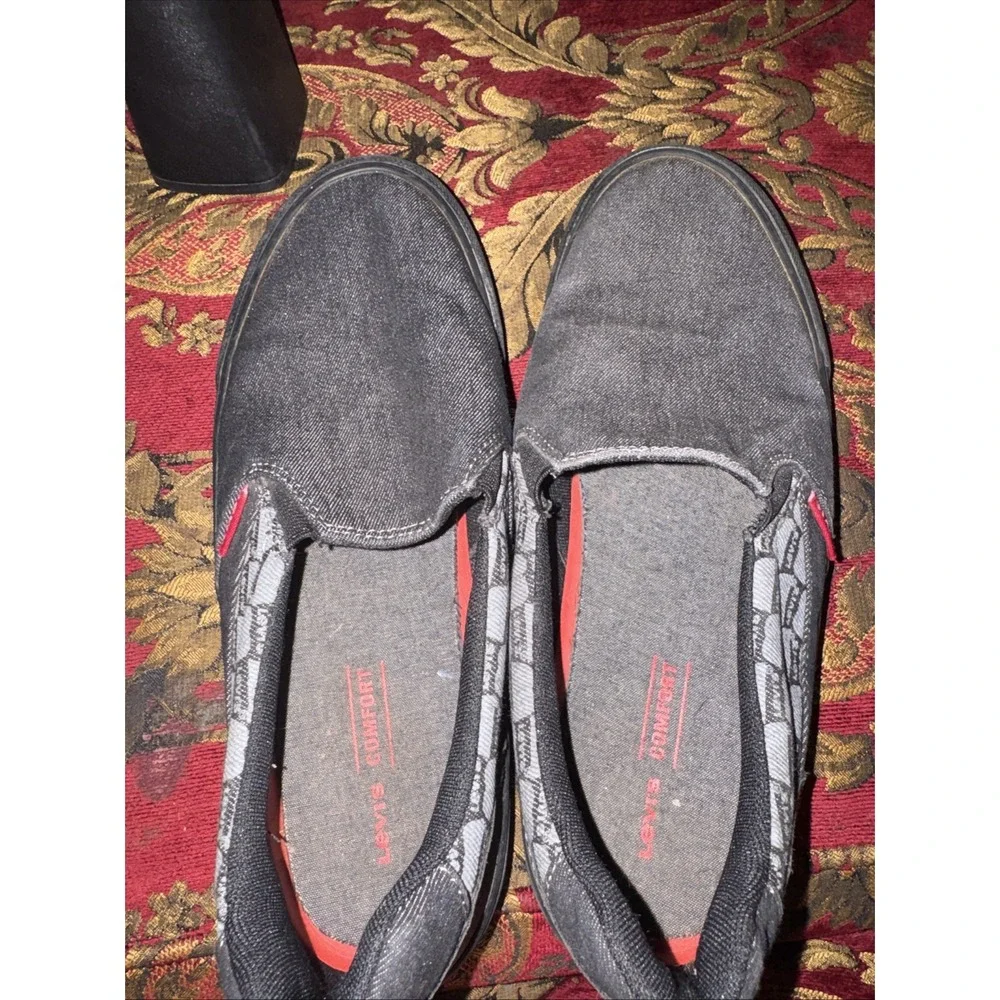 Levi's Lance Slip On Black Monochrome Men Size US 8.5